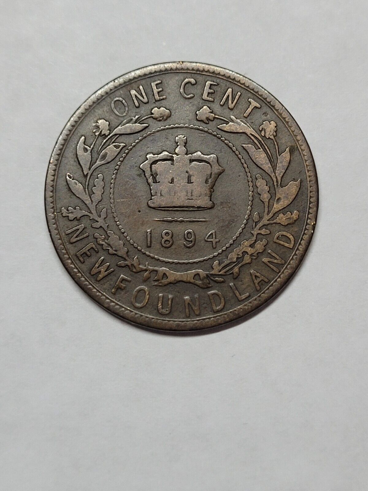 1894  Newfoundland Canada  Large 1 Cent