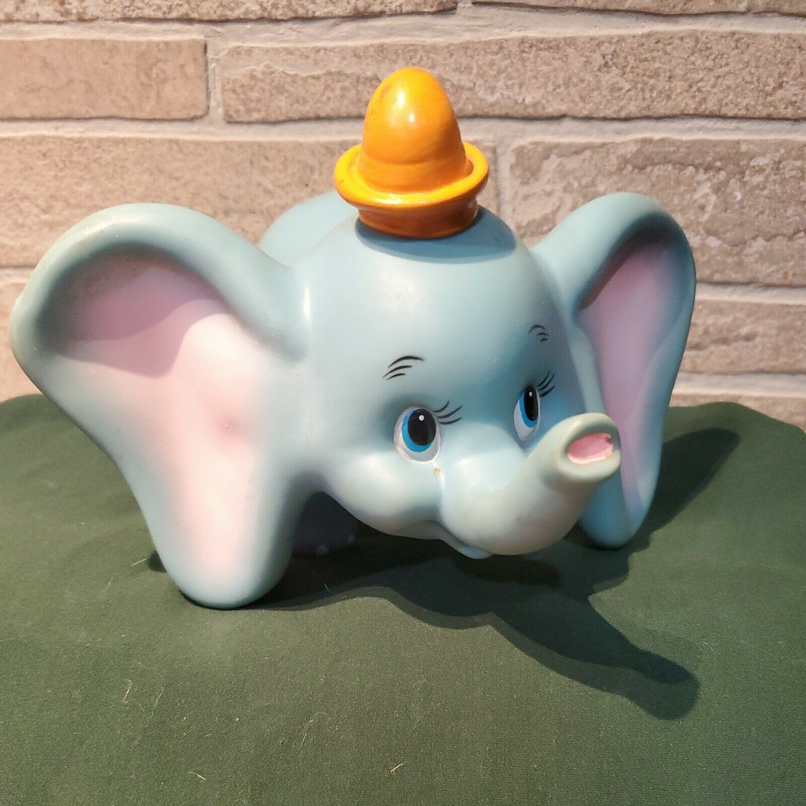 Vintage Walt Disney Productions Dumbo Figure Plastic Made In Japan Light Blue