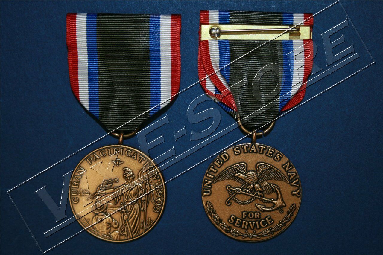 Navy Cuban Pacification Medal (1906-1909) Full Size, Issue Finish (repro) (1087)