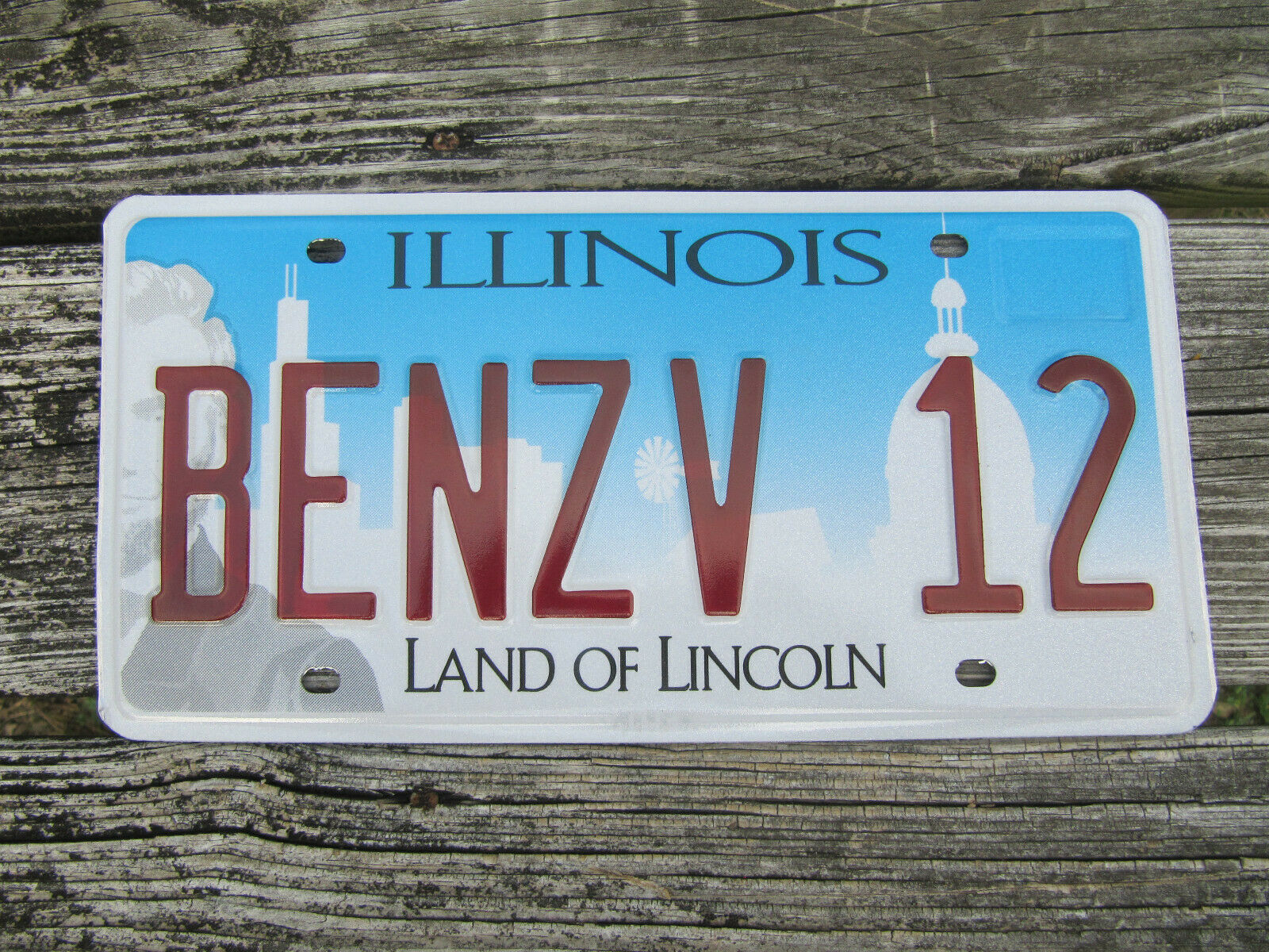 2017 Illinois Vanity Benz V12 License Plate Mercedes Benz Roadster Maybach Amg