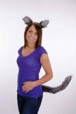 Wolf Ears And Tail Set Grey Big Bad Wolf Werewolf Wolfman Costume Ears Tail Kit