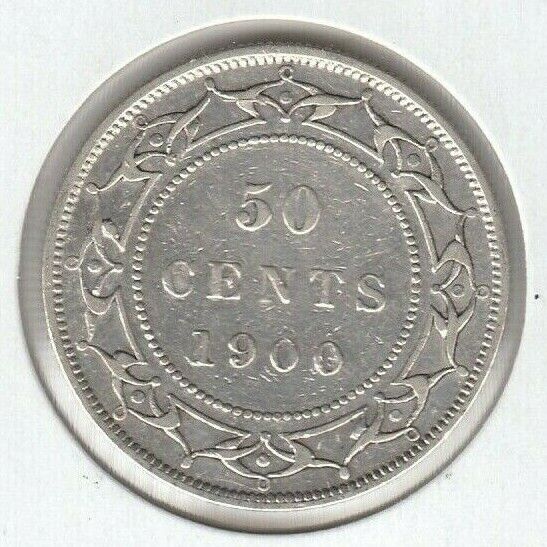 1900 Newfoundland Fifty Cents  - Vf