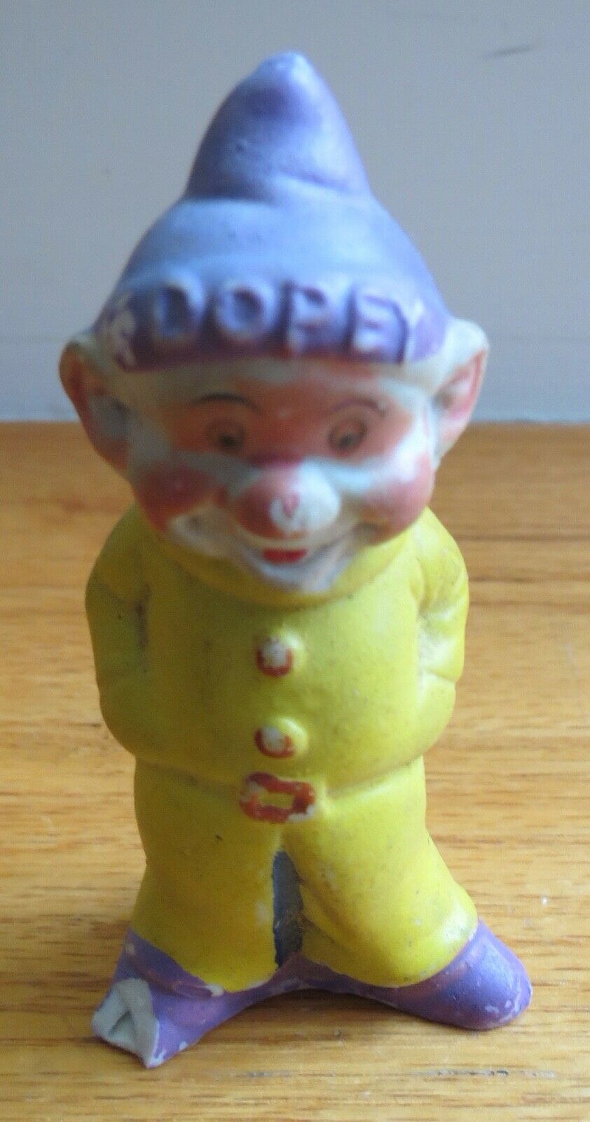 Walt Disney's Dopey Bisque / Ceramic Figurine = 1930 - 1940's ? =