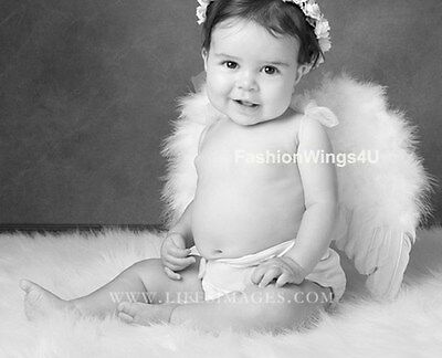 Costume Feather Angel Wings For Baby 6-18 Months Toddlers Dress Up Photo Props