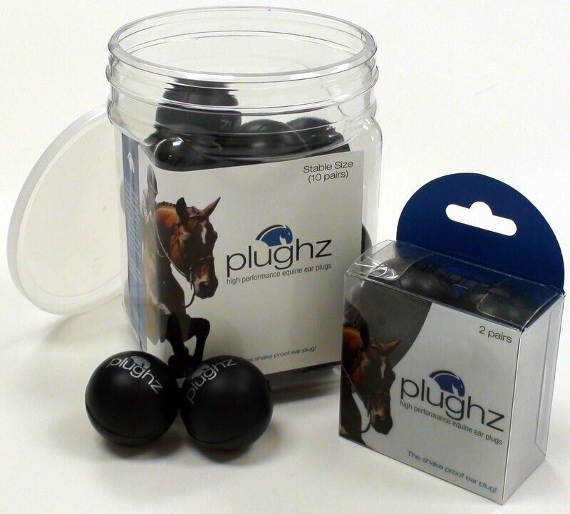 Plughz Soft Ear Plugs For Horse Size Hearing Protection Safety Gear Foam 10 Pair
