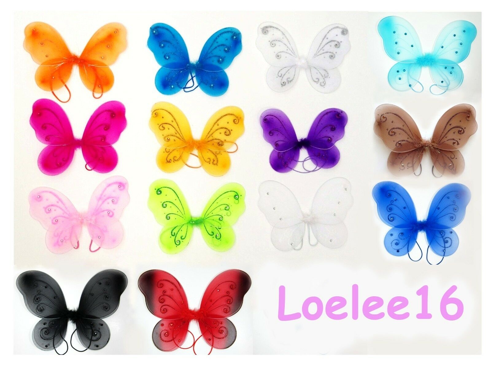 12" X 10 3/4" Butterfly Angel Fairy Wing For Baby Infant Toddler Child Costume