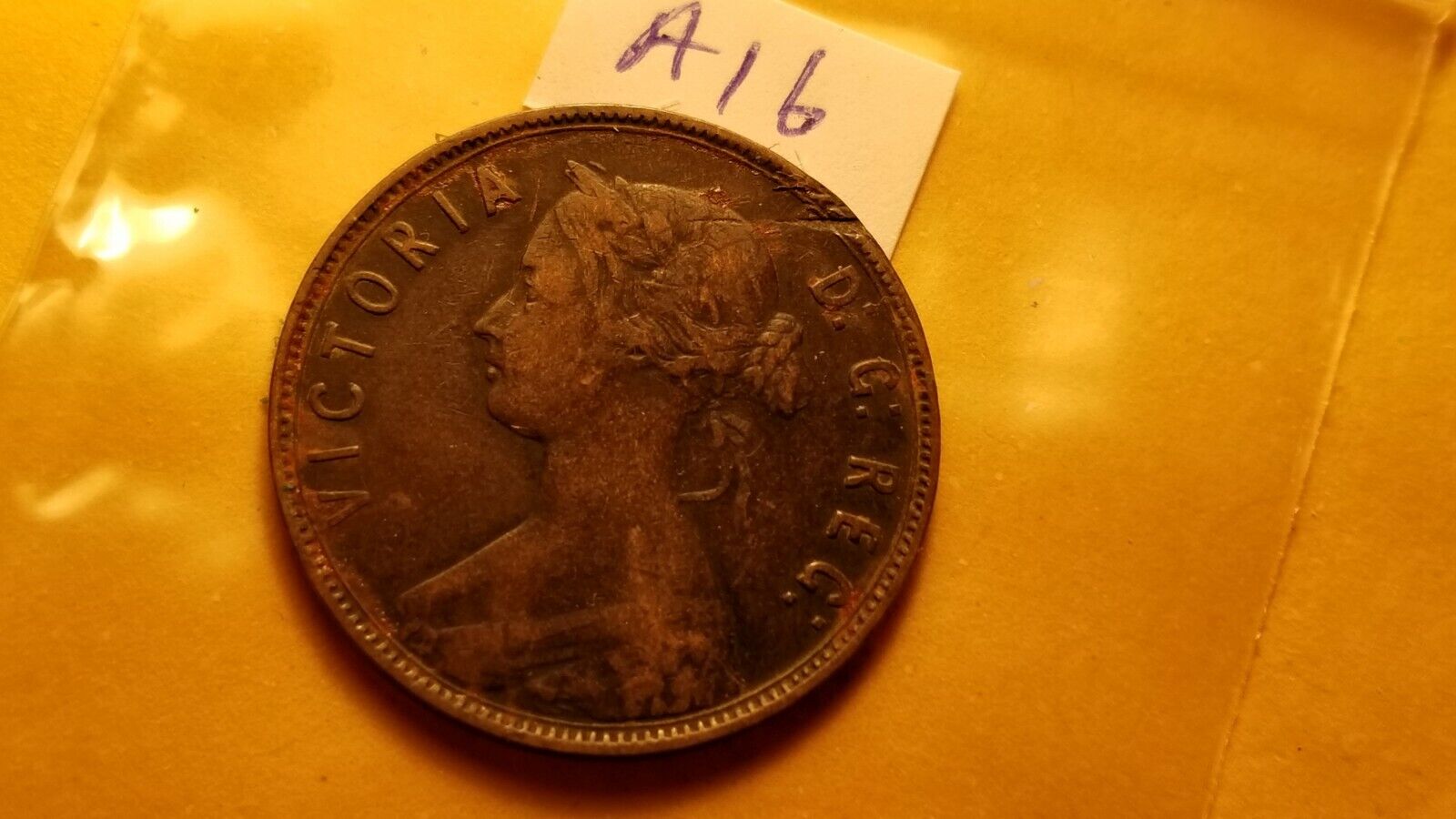 Canada Newfoundland 1890 Large Cent Coin Ida16.