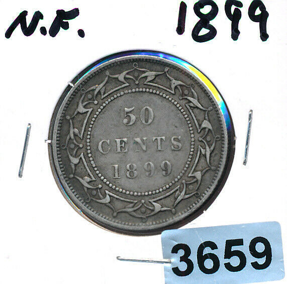 Newfoundland -  50 Cent Silver - 1899 - Nice Grade - #3659