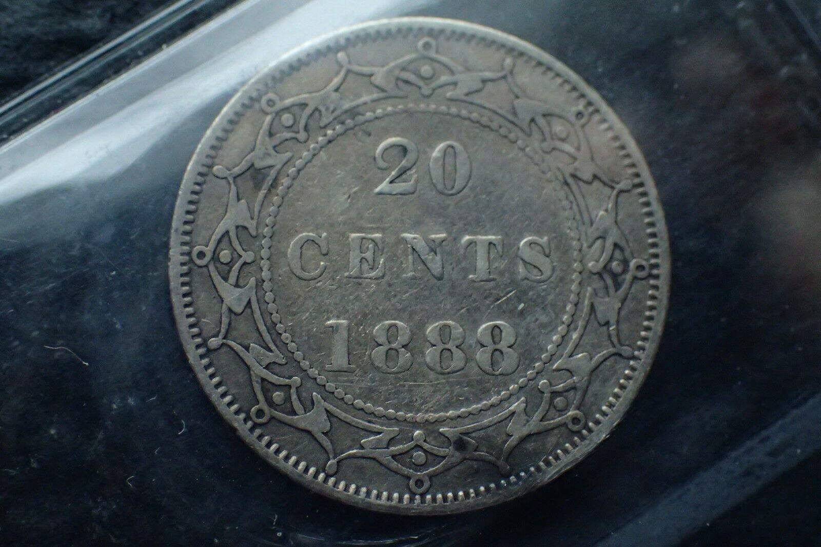 1888,    20 Cents,   Vf-20, Newfoundland,  Certified By Iccs