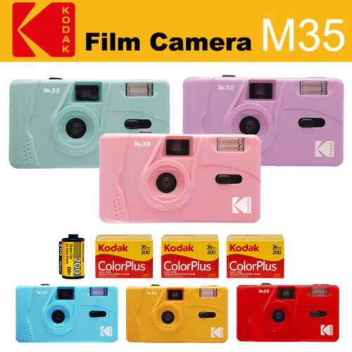 Kodak Vintage Retro M35 35mm Reusable Flash Film Camera +ultramax 400 Film 36exp