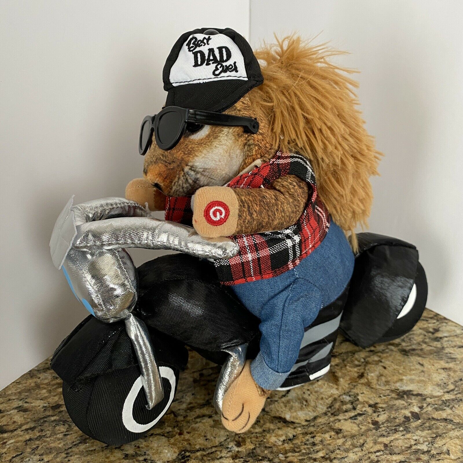 Gemmy "born To Be Wild" Dad Animated Squirrel Driving Motorcycle Animated Works